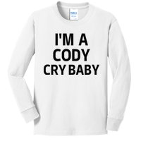 Cody Cry Baby Rhodes Cry Baby Wrestling Kids Long Sleeve Shirt