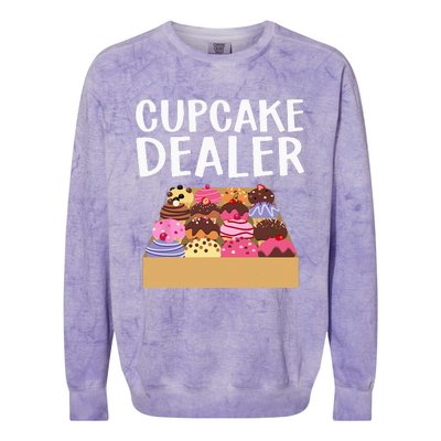 Cool Cupcake Baking Cookie Baker Cake Dealer Colorblast Crewneck Sweatshirt