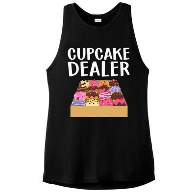 Cool Cupcake Baking Cookie Baker Cake Dealer Ladies PosiCharge Tri-Blend Wicking Tank