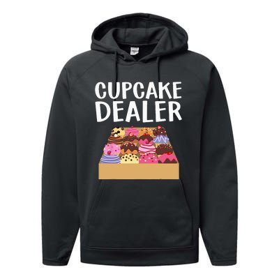 Cool Cupcake Baking Cookie Baker Cake Dealer Performance Fleece Hoodie