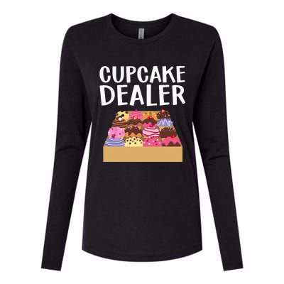 Cool Cupcake Baking Cookie Baker Cake Dealer Womens Cotton Relaxed Long Sleeve T-Shirt