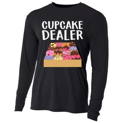 Cool Cupcake Baking Cookie Baker Cake Dealer Cooling Performance Long Sleeve Crew