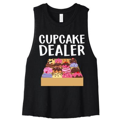 Cool Cupcake Baking Cookie Baker Cake Dealer Women's Racerback Cropped Tank