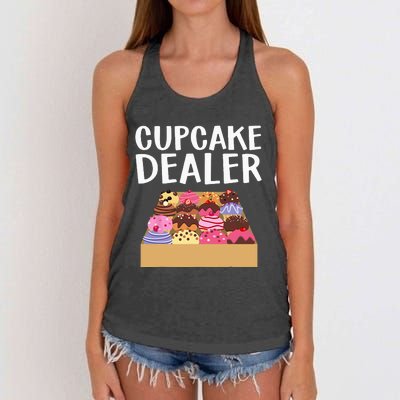 Cool Cupcake Baking Cookie Baker Cake Dealer Women's Knotted Racerback Tank