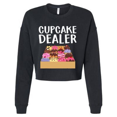 Cool Cupcake Baking Cookie Baker Cake Dealer Cropped Pullover Crew