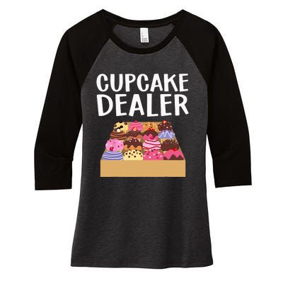 Cool Cupcake Baking Cookie Baker Cake Dealer Women's Tri-Blend 3/4-Sleeve Raglan Shirt