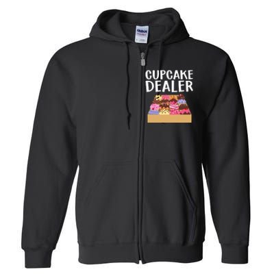 Cool Cupcake Baking Cookie Baker Cake Dealer Full Zip Hoodie