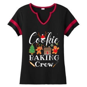 Christmas Cookie Baking Crew Family Baking Team Ladies Halftime Notch Neck Tee