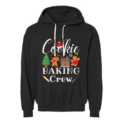 Christmas Cookie Baking Crew Family Baking Team Garment-Dyed Fleece Hoodie