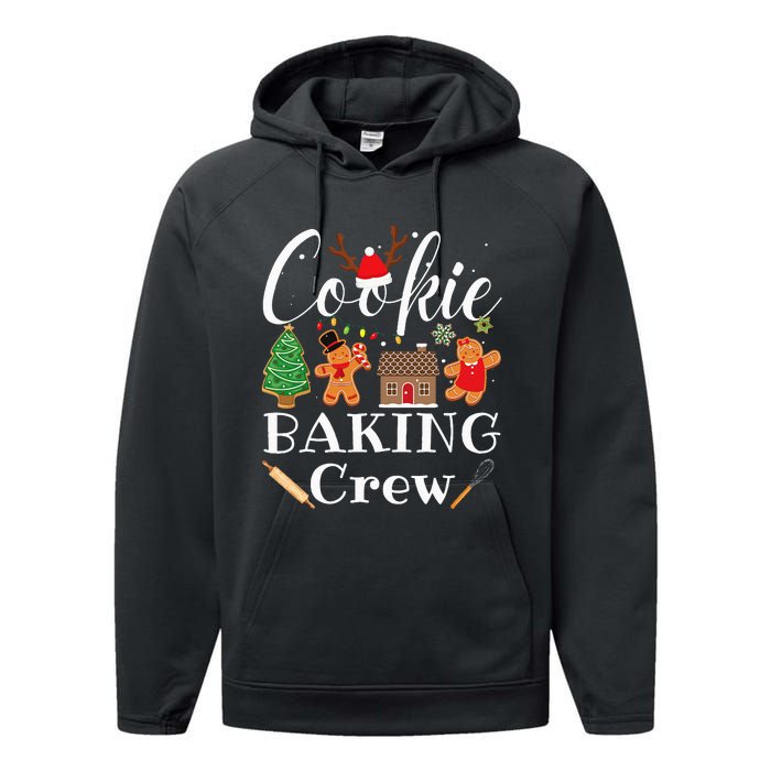 Christmas Cookie Baking Crew Family Baking Team Performance Fleece Hoodie