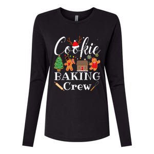 Christmas Cookie Baking Crew Family Baking Team Womens Cotton Relaxed Long Sleeve T-Shirt