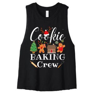 Christmas Cookie Baking Crew Family Baking Team Women's Racerback Cropped Tank