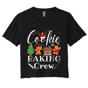 Christmas Cookie Baking Crew Family Baking Team Women's Crop Top Tee