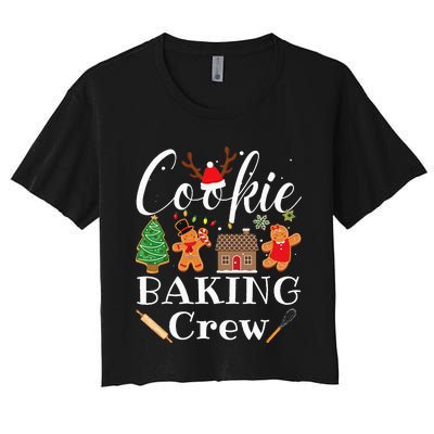 Christmas Cookie Baking Crew Family Baking Team Women's Crop Top Tee