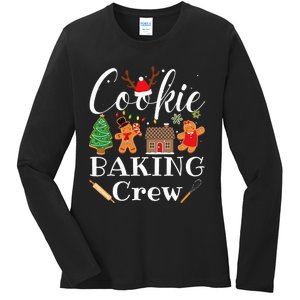 Christmas Cookie Baking Crew Family Baking Team Ladies Long Sleeve Shirt