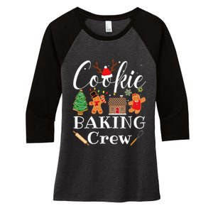 Christmas Cookie Baking Crew Family Baking Team Women's Tri-Blend 3/4-Sleeve Raglan Shirt