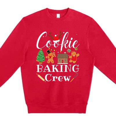 Christmas Cookie Baking Crew Family Baking Team Premium Crewneck Sweatshirt