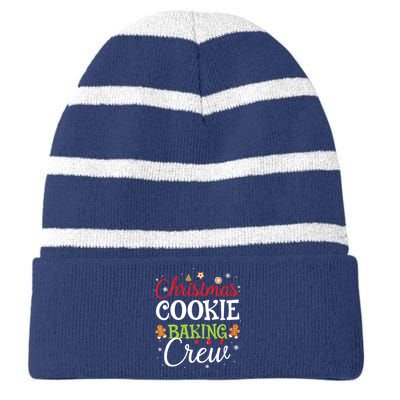 Christmas Cookie Baking Crew Funny Cookie Xmas Gifts Striped Beanie with Solid Band