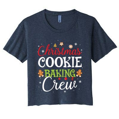 Christmas Cookie Baking Crew Funny Cookie Xmas Gifts Women's Crop Top Tee