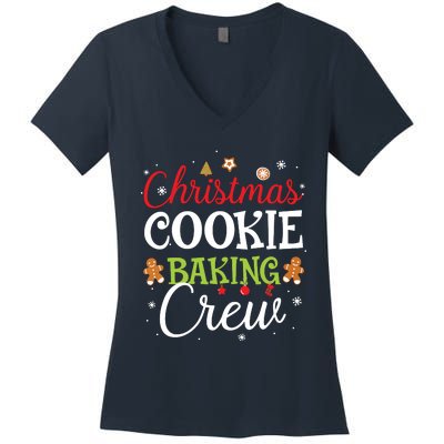 Christmas Cookie Baking Crew Funny Cookie Xmas Gifts Women's V-Neck T-Shirt