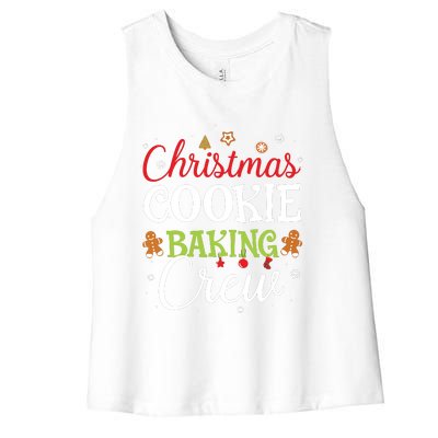 Christmas Cookie Baking Crew Funny Cookie Xmas Gifts Women's Racerback Cropped Tank