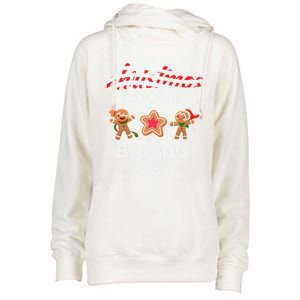 Christmas Cookie Baking Crew Xmas Cookie Exchange Gift Womens Funnel Neck Pullover Hood