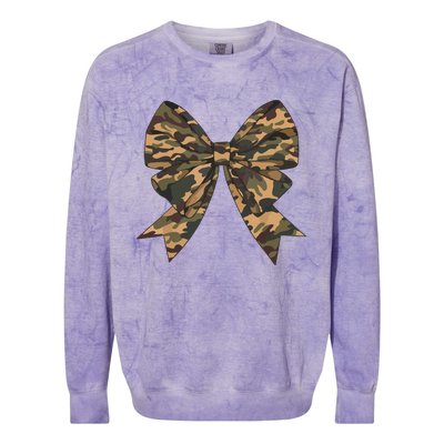 Camo Coquette Bow Duck Hunting Hunter Colorblast Crewneck Sweatshirt