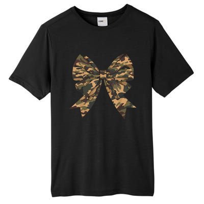 Camo Coquette Bow Duck Hunting Hunter Tall Fusion ChromaSoft Performance T-Shirt