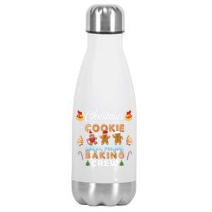 Christmas Cookie Baking Crew Great Gift Stainless Steel Insulated Water Bottle