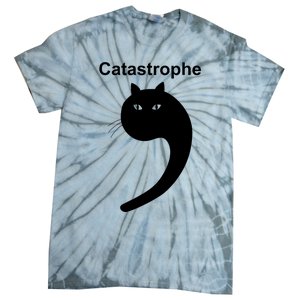 Catastrophe Comma Black Cat Funny Saying Cat As Apostrophe Tie-Dye T-Shirt