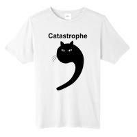 Catastrophe Comma Black Cat Funny Saying Cat As Apostrophe Tall Fusion ChromaSoft Performance T-Shirt