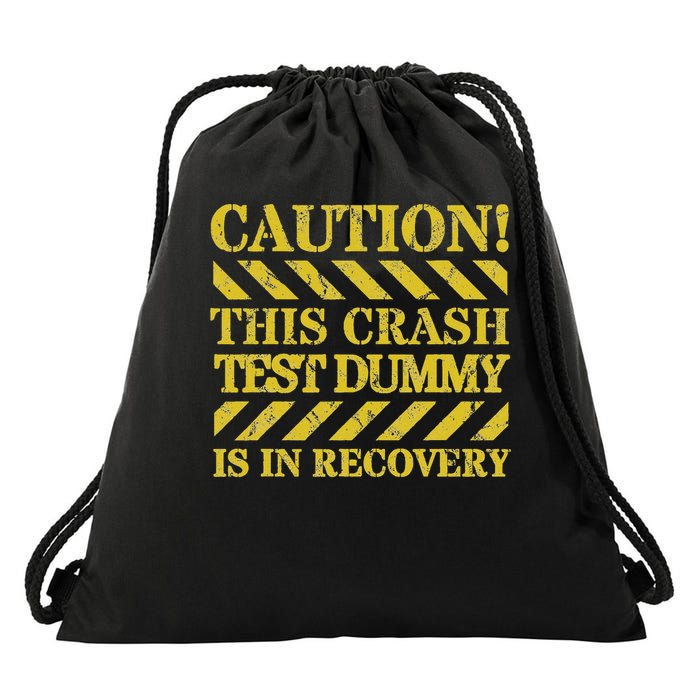 Car Crash, Broken Bone Or Surgery Recovery Crash Test Dummy Recovery Drawstring Bag