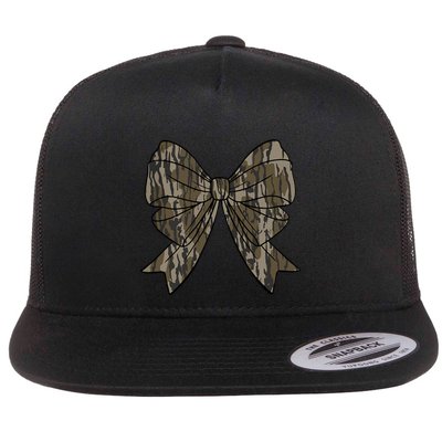 Camo Coquette Bow Duck Hunt Duck Hunting Flat Bill Trucker Hat