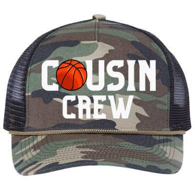 Cousin Crew Basketball Squad Family Friends Funny Basketball Retro Rope Trucker Hat Cap