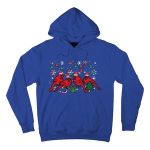 Christmas Cardinal Birds Santa Cute Xmas Funny Funny Hoodie