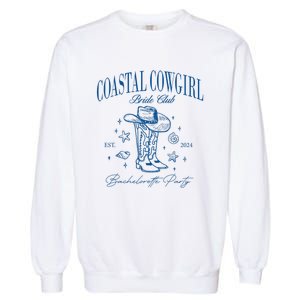 Coastal Cowgirl Bride Club Beach Bachelorette Party 2024 Garment-Dyed Sweatshirt