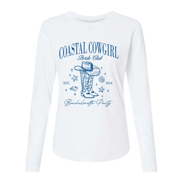 Coastal Cowgirl Bride Club Beach Bachelorette Party 2024 Womens Cotton Relaxed Long Sleeve T-Shirt