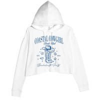 Coastal Cowgirl Bride Club Beach Bachelorette Party 2024 Crop Fleece Hoodie