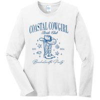 Coastal Cowgirl Bride Club Beach Bachelorette Party 2024 Ladies Long Sleeve Shirt