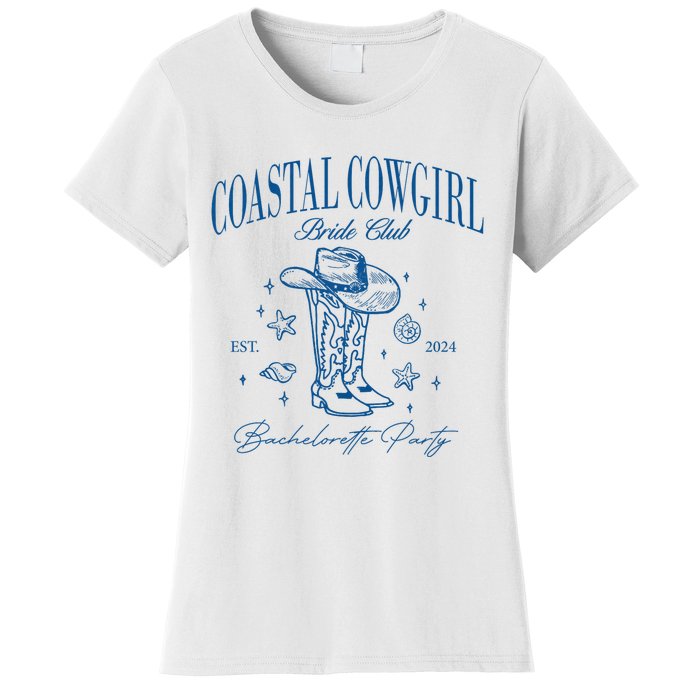 Coastal Cowgirl Bride Club Beach Bachelorette Party 2024 Women's T-Shirt