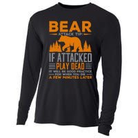 Camping Camper Bear Attack Tip If Attacked Play Dead Cooling Performance Long Sleeve Crew