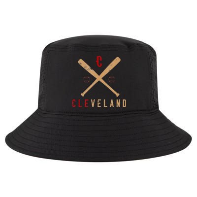 Cleveland Cle Baseball Vintage Cool Comfort Performance Bucket Hat