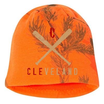 Cleveland Cle Baseball Vintage Kati - Camo Knit Beanie