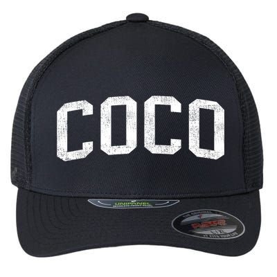 Coco Classic Bold Font Coco Birthday Gift Flexfit Unipanel Trucker Cap