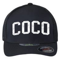 Coco Classic Bold Font Coco Birthday Gift Flexfit Unipanel Trucker Cap