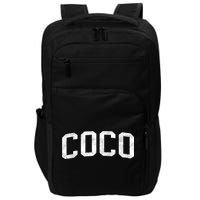 Coco Classic Bold Font Coco Birthday Gift Impact Tech Backpack