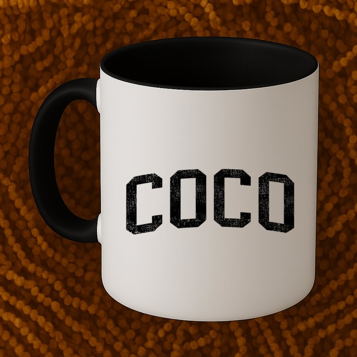 Coco Classic Bold Font Coco Birthday Gift Mug