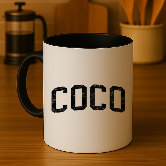 Coco Classic Bold Font Coco Birthday Gift Mug