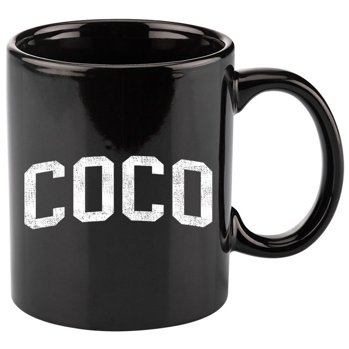 Coco Classic Bold Font Coco Birthday Gift 11oz C Handle Ceramic Mug