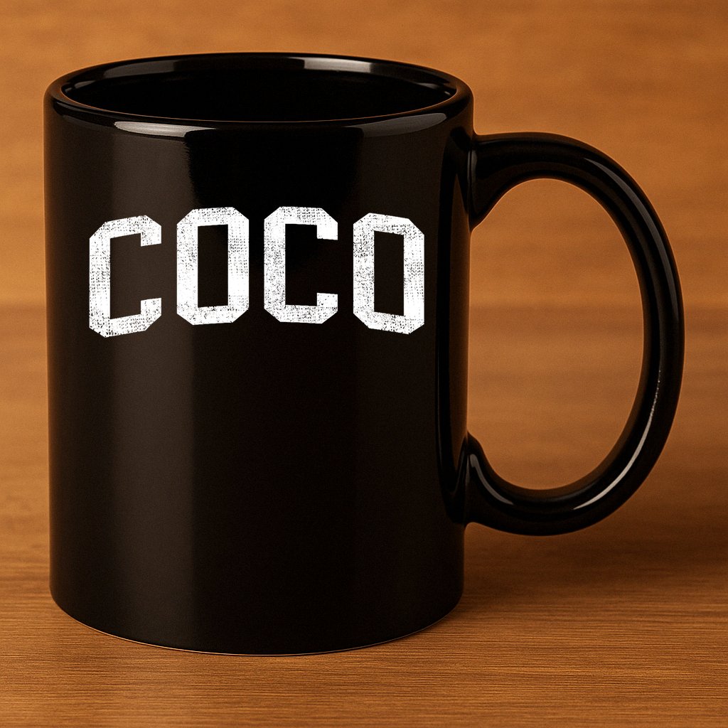 Coco Classic Bold Font Coco Birthday Gift 11oz C Handle Ceramic Mug